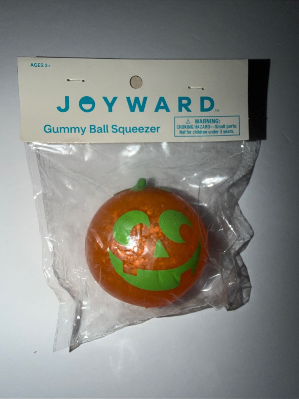 Orange Pumpkin Gummy Ball Squeezer - Halloween Party Favor